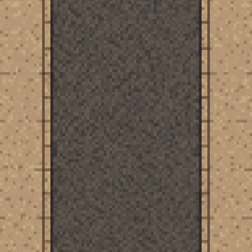 pixel art 2d road 3 lane top view no lane