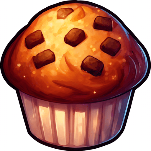 Sparkling Muffin with "+1" written on it