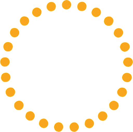 empty circle dotted.
In-Game asset.  2d.  High contrast.  No shadows