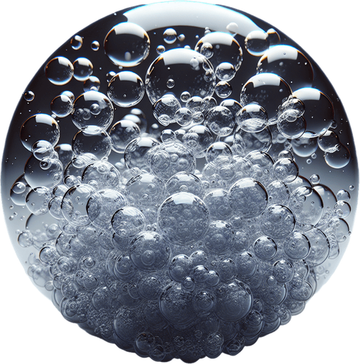 Imagine a bubble ball.
Single Game Texture. In-Game asset. 2d. Blank background. High contrast. No shadows.