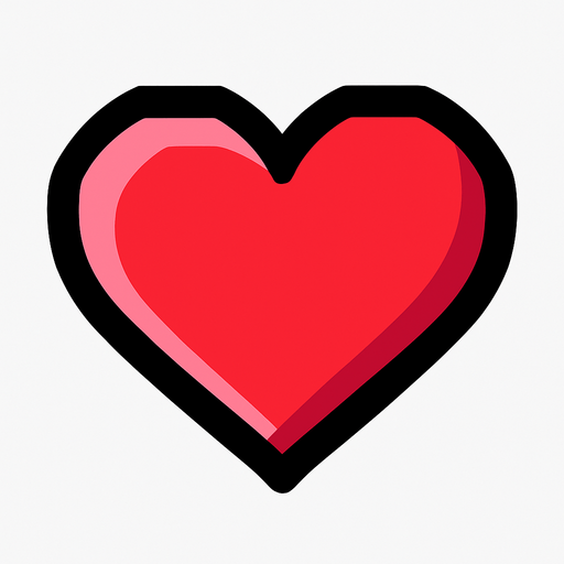 heart.
In-Game asset.  2d.  High contrast.  No shadows