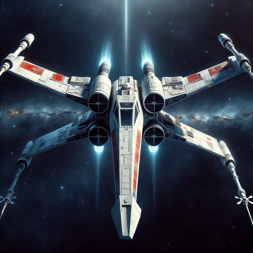 X wing, from back-Top view