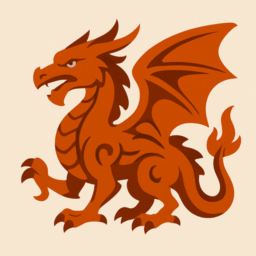 dragon deco.
In-Game asset.  2d.  High contrast.  No shadows