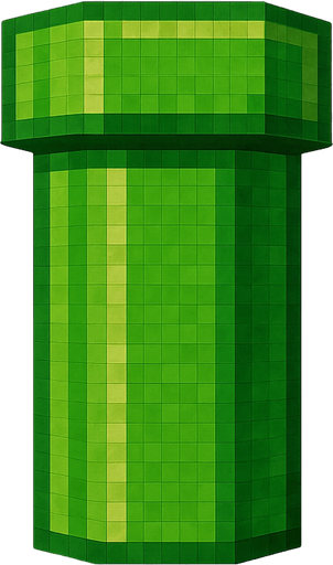 flappy bird pipe in Minecraft style