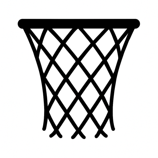 Basketball net. Just the net not the hoop side view 2d 2d side view just the not the hoop or backboard
In-Game asset.  2d.  High contrast.  No shadows