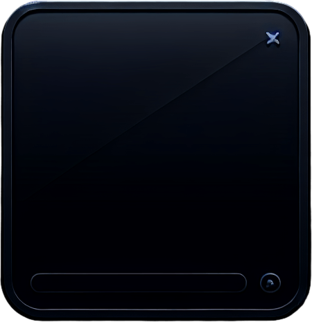 a basic empty ui popup with a black background.
Single Game Texture. In-Game asset. 2d. Blank background. High contrast. No shadows.