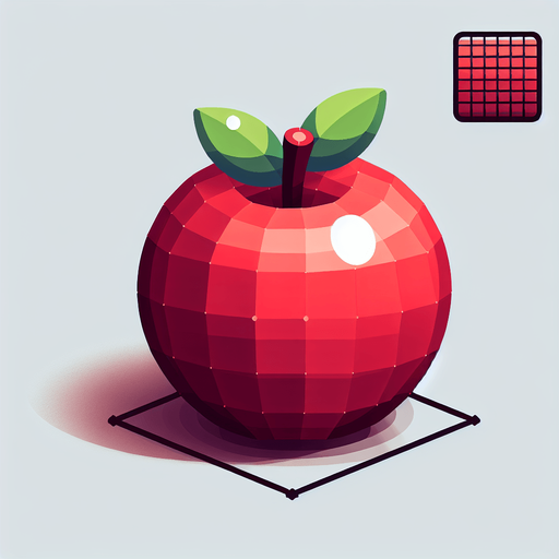 red apple.
Single Game Texture. In-Game asset. 2d. Blank background. High contrast. No shadows.