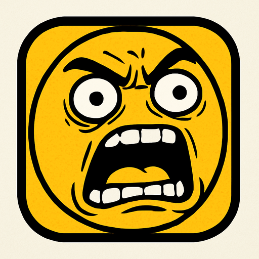 Upit meme face.
In-Game asset.  2d.  High contrast.  No shadows