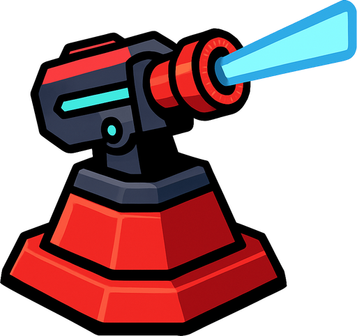 laserTowerAsset.
In-Game asset.  2d.  High contrast.  No shadows