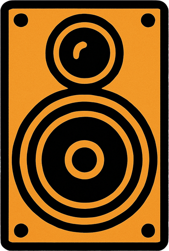2d one bakan duz aciya sahip golgesiz bir speaker yap.
In-Game asset.  2d.  High contrast.  No shadows
