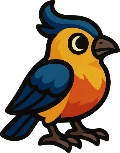 bird no background.
In-Game asset.  2d.  High contrast.  No shadows