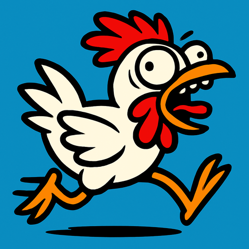 make the runner as crazy chicken.
In-Game asset.  2d.  High contrast.  No shadows