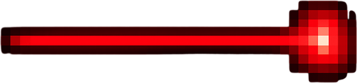 Красный лазерный луч пиксельный вид сверху.
In-Game asset.  2d.  High contrast.  No shadows