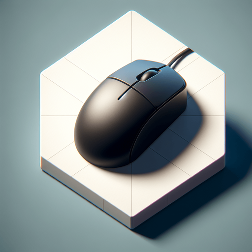 mouse.
Single Game Texture. In-Game asset. 2d. Blank background. High contrast. No shadows.