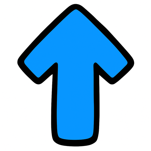 FNF arrow up.
In-Game asset.  High contrast.  No shadows