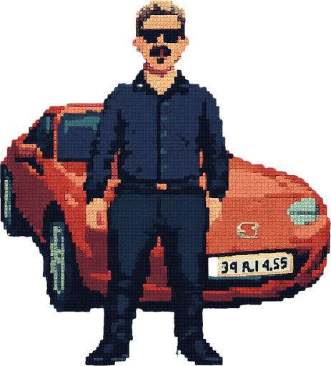 retro pixel style