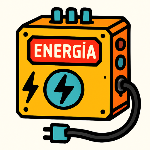 caja de energia electronica.
In-Game asset.  2d.  High contrast.  No shadows