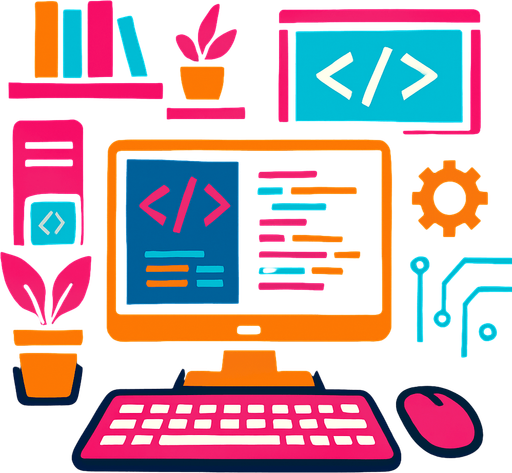 Fond d'écran salle de programmation.
In-Game asset.  2d.  High contrast.  No shadows