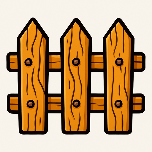 una valla de corral animada.
In-Game asset.  2d.  High contrast.  No shadows