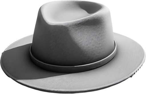 Hat.
Single Game Texture.  In-Game asset.  2d.  Blank background.  No shadows