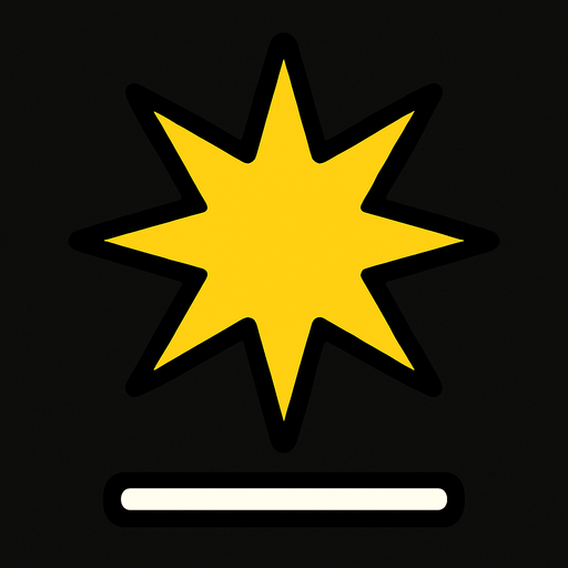 звездочка которая символизирует ритический удар над головой в игре.
In-Game asset.  2d.  High contrast.  No shadows