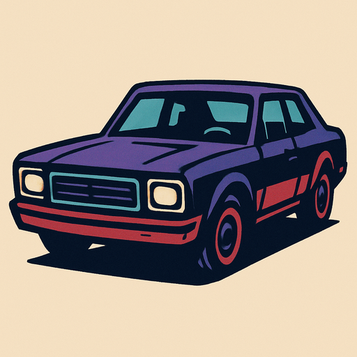 Car.
In-Game asset.  2d.  High contrast.  No shadows. Car