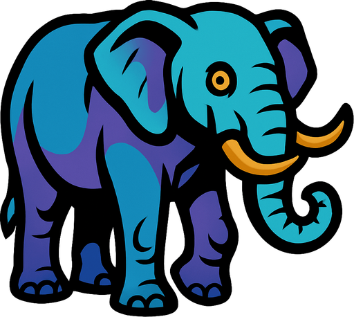 Elephant.
In-Game asset.  2d.  High contrast.  No shadows