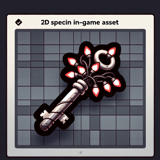 a simple dirty, dark and eerie Christmas light key.
Single Game Texture. In-Game asset. 2d. Blank background. High contrast. No shadows.