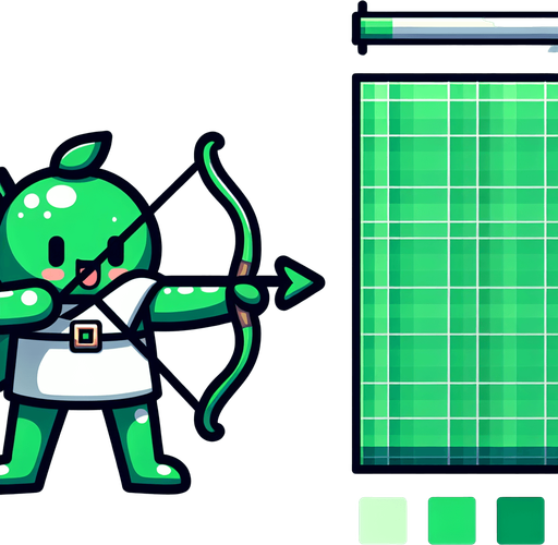 yeşil tatlı ok atmaya hazırlıklı okçu karakter.
Single Game Texture.  In-Game asset.  2d.  Blank background.  High contrast.  No shadows