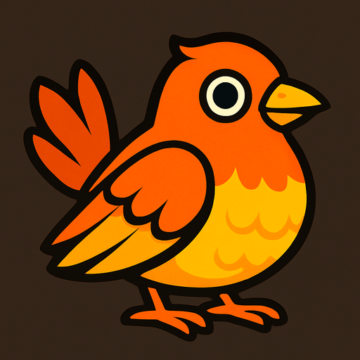 Bird.
In-Game asset.  2d.  High contrast.  No shadows