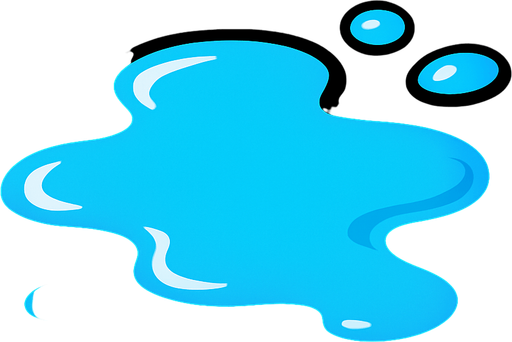 Water puddle.
In-Game asset.  2d.  High contrast.  No shadows