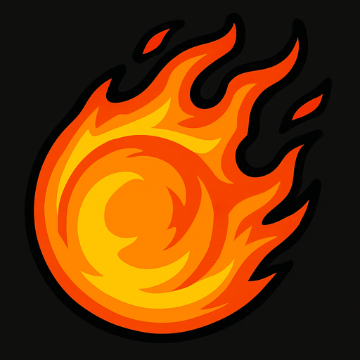 Fire ball.
In-Game asset.  2d.  High contrast.  No shadows