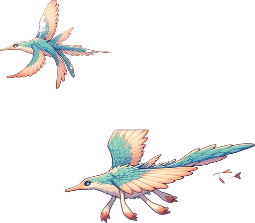 it could imagine flying high in the sky, touching the sea, catching fish, eating fruit, and flying with a flock..
Single Game Texture. In-Game asset. 2d. Blank background. High contrast. No shadows.