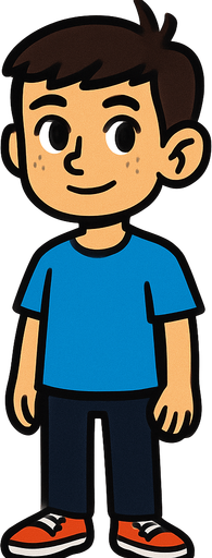 Petit garçon de 12 ans.
In-Game asset.  2d.  High contrast.  No shadows