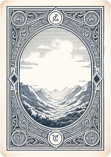 cardback mg.
Single Game Texture.  In-Game asset.  2d.  Blank background.  High contrast.  No shadows