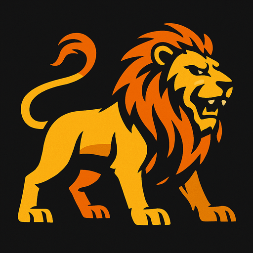 Lion.
In-Game asset.  2d.  High contrast.  No shadows