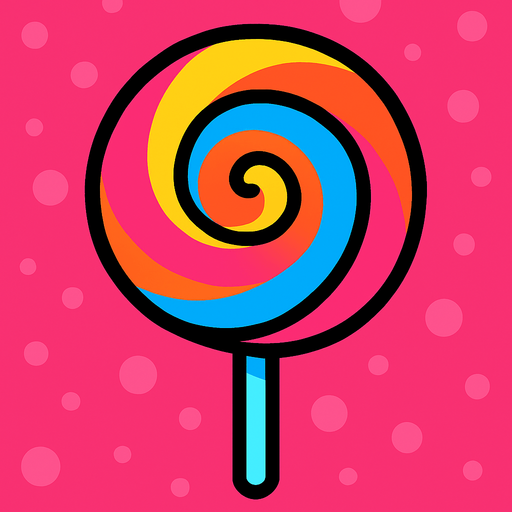 Fond écran sucette.
In-Game asset.  2d.  High contrast.  No shadows