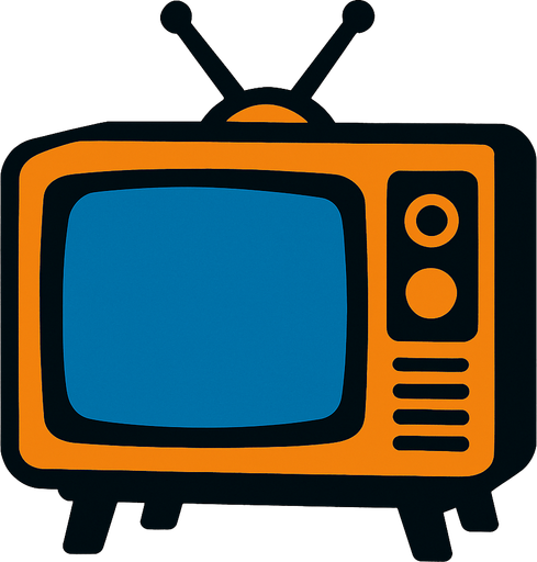 tv.
In-Game asset.  2d.  High contrast.  No shadows