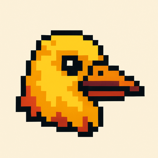 a pixel bird head.
In-Game asset.  2d.  High contrast.  No shadows