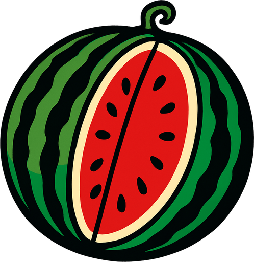 watermelon raw.
In-Game asset.  2d.  High contrast.  No shadows