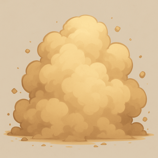 Polvo de construcción denso.
In-Game asset.  No shadows