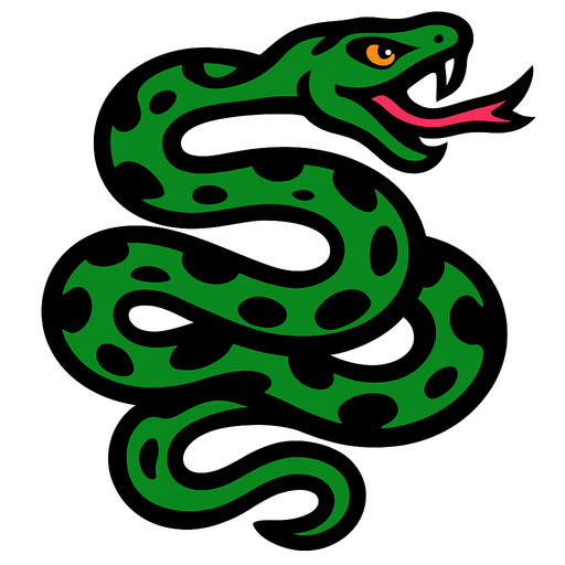 Serpent.
In-Game asset.  2d.  High contrast.  No shadows