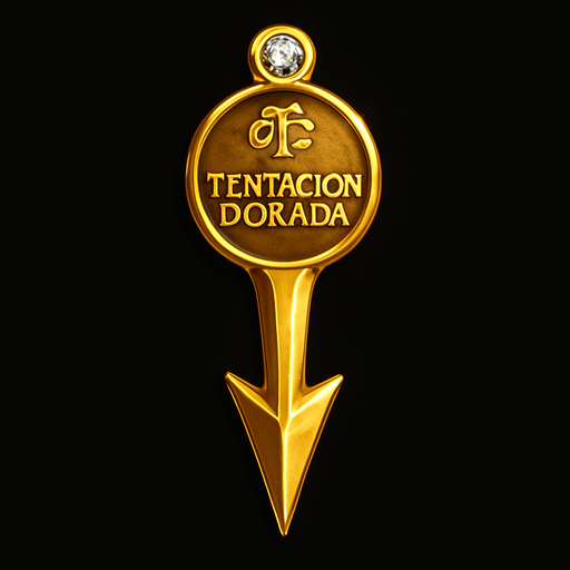 Crea un asset visual para un lujoso marcador o indicador de premio para la rueda de recompensas de 'La Tentación Dorada'.

Objetivo: Un elemento claro y elegante que indique visualmente el premio ganador en la rueda.

Diseño:

Forma: Puede ser una flecha estilizada, un pequeño colgante o un puntero refinado con un elemento decorativo.

Material/Color: Debe tener un aspecto premium, utilizando oro pulido o plata como color principal.

Detalles:

Si es una flecha, debe ser elegante y bien definida, quizás con una pequeña joya o un detalle grabado cerca de la punta.

Si es un colgante, podría ser una versión estilizada del logo del casino o una forma geométrica con un acabado lujoso.

Asegúrate de que tenga una dirección clara de 'apuntado'.

Elemento de Posicionamiento: Debe tener un punto o borde claro que se alinee con precisión con las divisiones entre las secciones de premios en la rueda.

Iluminación/Efectos (si Upit lo permite): Un brillo sutil o destellos para llamar la atención s.
In-Game asset.  2d.  High contrast.  No shadows