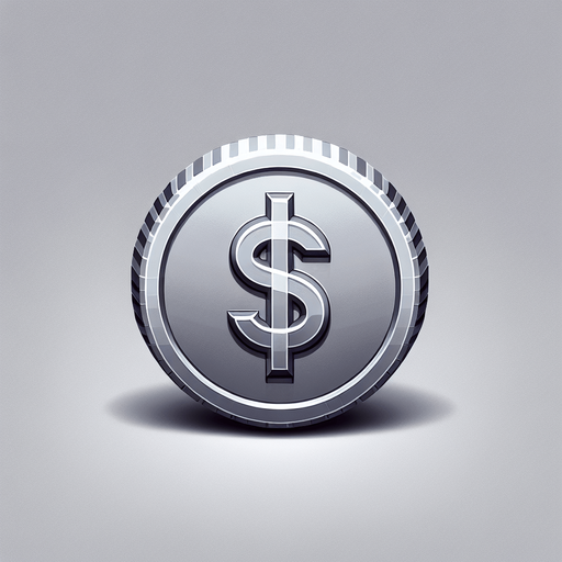 perspective of a basic silver coin with a dollar sign ‘$’....
video game sprite