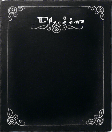 Word "ELIXIR" in chalk