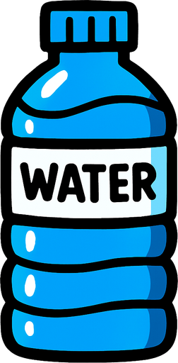 Bottle a water.
In-Game asset.  2d.  High contrast.  No shadows