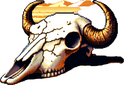 desert buffalo skull.
video game sprite