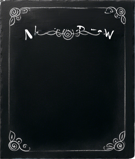Text "NOVICE BREW" handwritten in chalk