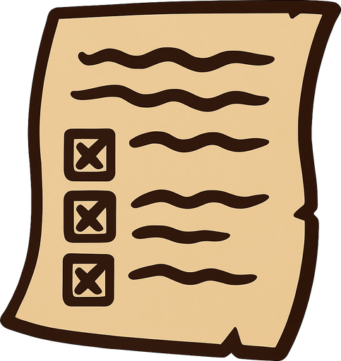 Paper.
In-Game asset.  2d.  High contrast.  No shadows