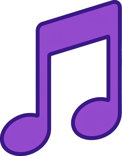 2d purple golgesiz bir nota olustur.
In-Game asset.  2d.  High contrast.  No shadows